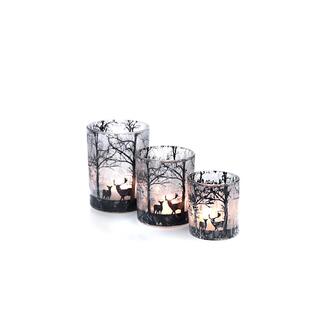 Photophore en Verre Scène Forestière