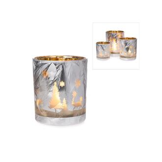 Lanterne en Verre Tombant sous la Neige