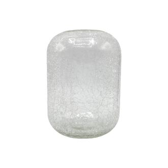 Glas Vase S/Crackle