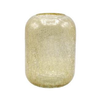 Glas Vase S/Crackle