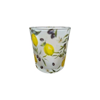Glas Teelichtbecher Zitronen