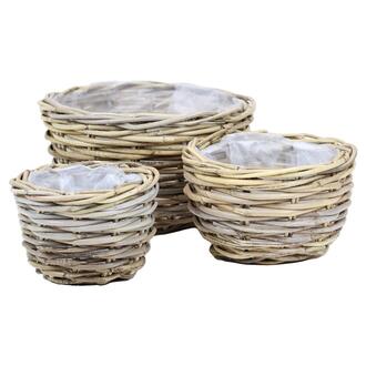 Rattan Übertopf Flori/Kubu