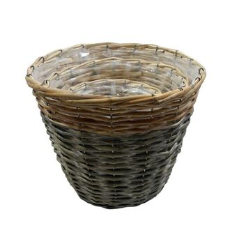 Rattan Übertopf Elba/Zweifarbig