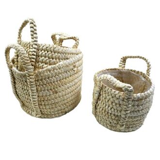 Panier de Plantation en Paille de Maïs Naturelle
