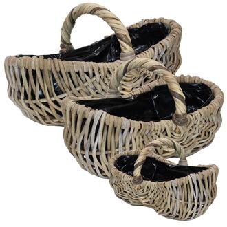 Rattan Ironing Basket Flori/Kubu/Henkel