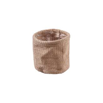 Jute Übertopf Strickmuster