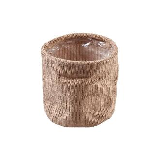 Jute Übertopf Strickmuster