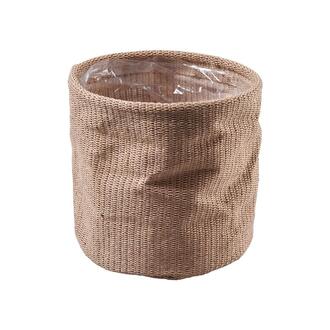 Jute Übertopf Strickmuster