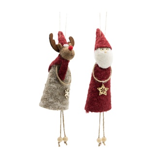 Stoff Figur Santa/Rentier