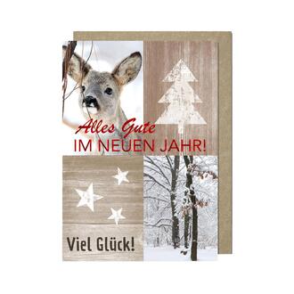 Carte de Noël Tous Mes Meilleurs Vœux pour la Nouvelle Année
