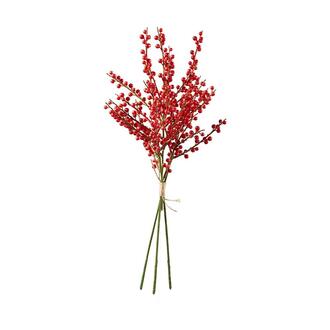 Grappe de Baies "Rouge" X3 L=43 Cm Rouge