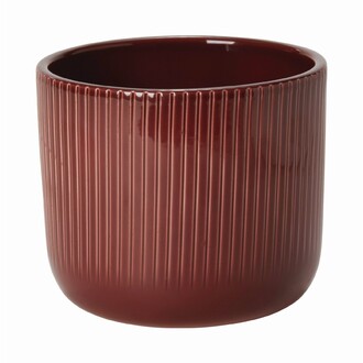 Keramik Übertopf "Jil" H=13 cm  D=15,5 cm  5 Stück burgund 