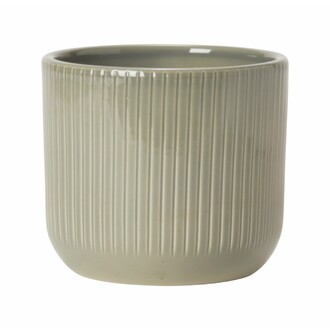 Keramik Übertopf "Jil" H=12 cm D=13,5 cm 6 Stück salbeigrün 