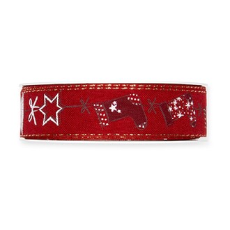  Weihnachtsband Stern/Stiefel