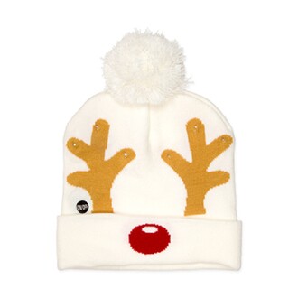 Stoff Mütze LED-Rentier