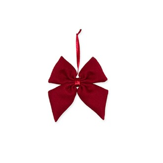 Stoff Schleife "Weihnachtsdeko" L=?? H=?? 4 Stück rot 