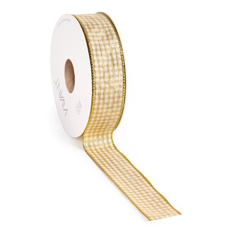  Weihnachtsband Gold-Vichy