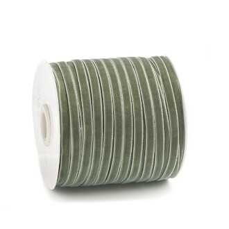  Deko Band "Velvet" L=100 m B=6 mm moosgrün 