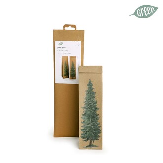 Papier Flaschentasche "Tannenbaum" L=8 cm H=22 cm 6 Stück natur-grün 