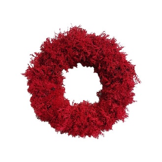 Moos Kranz "Igelmoos" präpariert D=25 cm rot 