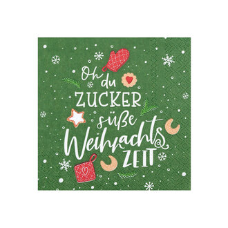Weihnachtsserviette Oh Du Zucker süße Weihnachtszeit