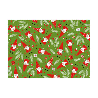 Weihnachts-Geschenkpapier Wichtel