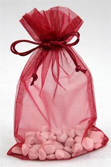 Organza Bag L=24 Cm W=15 Cm Bordeaux