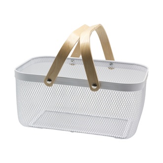 Metall Korb Holzhenkel