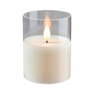 LED Kerze Flori im Glas