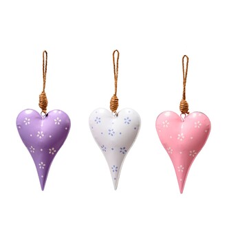 Metall Herz Blümchen