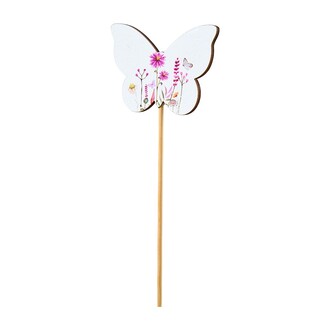 Holz Schmetterling Pink Flower