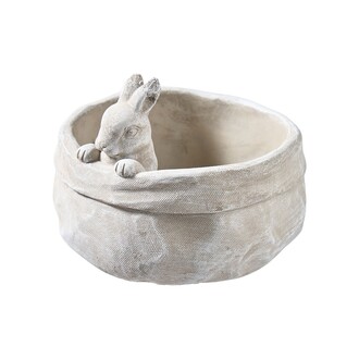 Zement Übertopf Hase