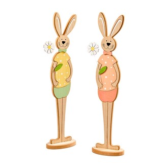 Holz Hase Tupfenshirt