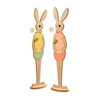 Holz Hase Tupfenshirt