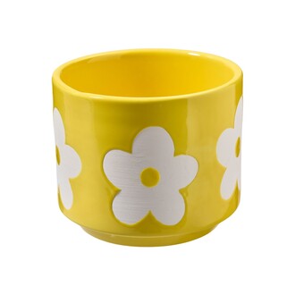 Keramik Übertopf Blüten
