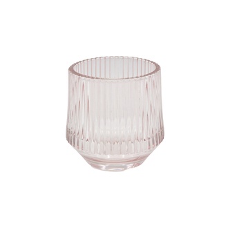 Glas Teelichtbecher Stripes