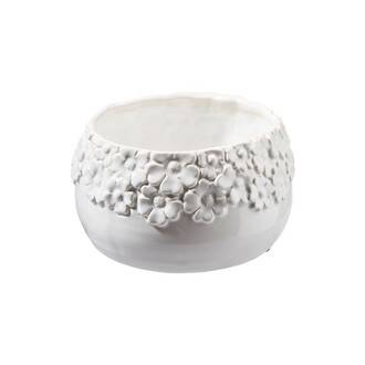 Keramik Schale Blumenrand