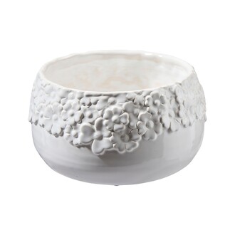 Keramik Schale Blumenrand