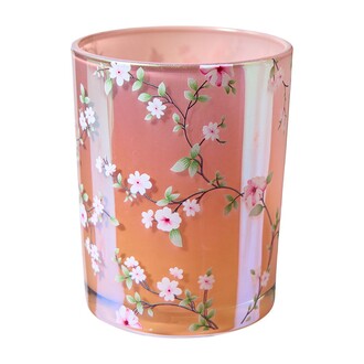 Glas Teelichbecher Kirschblüte