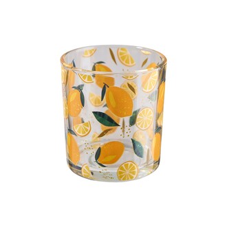 Glas Teelichbecher Zitrone