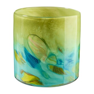 Glas Zylindervase Farbtupfen