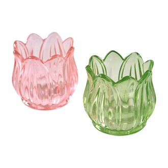 Glas Teelichbecher Tulpenform