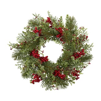 Kunststoff Kranz Tanne/Beere