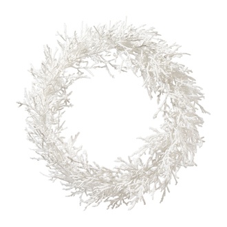 plastic wreath Snow