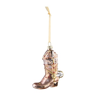 Glas Baumhänger Cowboystiefel