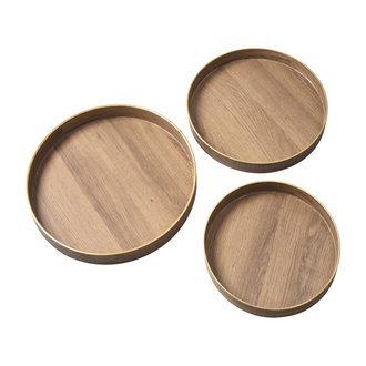 Kunststoff Teller Holzdesign