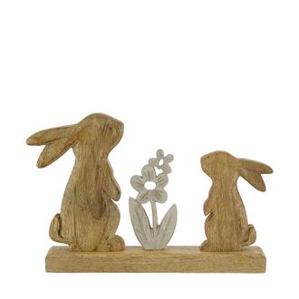 Couple de Lapins en Métal