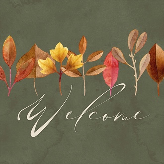  Serviette "Welcome Leaves" 333003160 20 Stück braun-bunt 