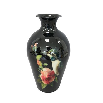 Metall Vase Kolibri