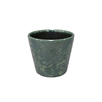 Keramik Übertopf Blütenblatt